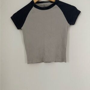 Brandy Melville Gray and Black Tee